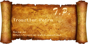 Trosztler Petra névjegykártya