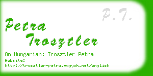 petra trosztler business card